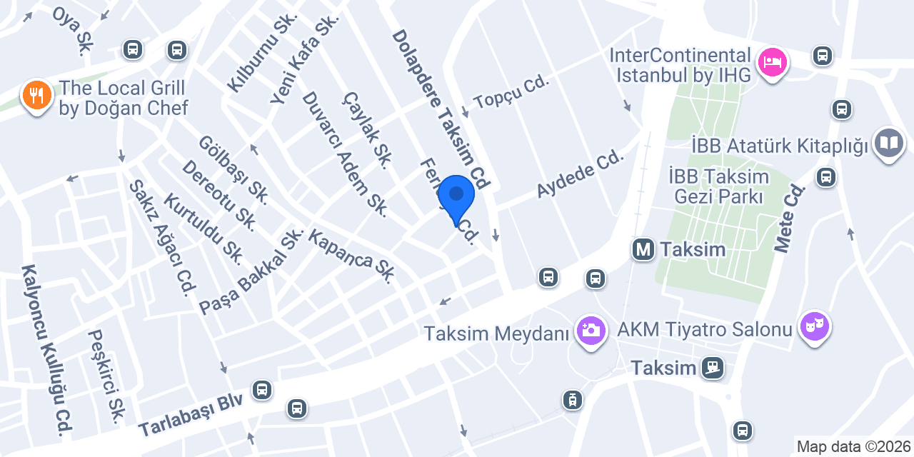 Seven Suite Taksim konumu