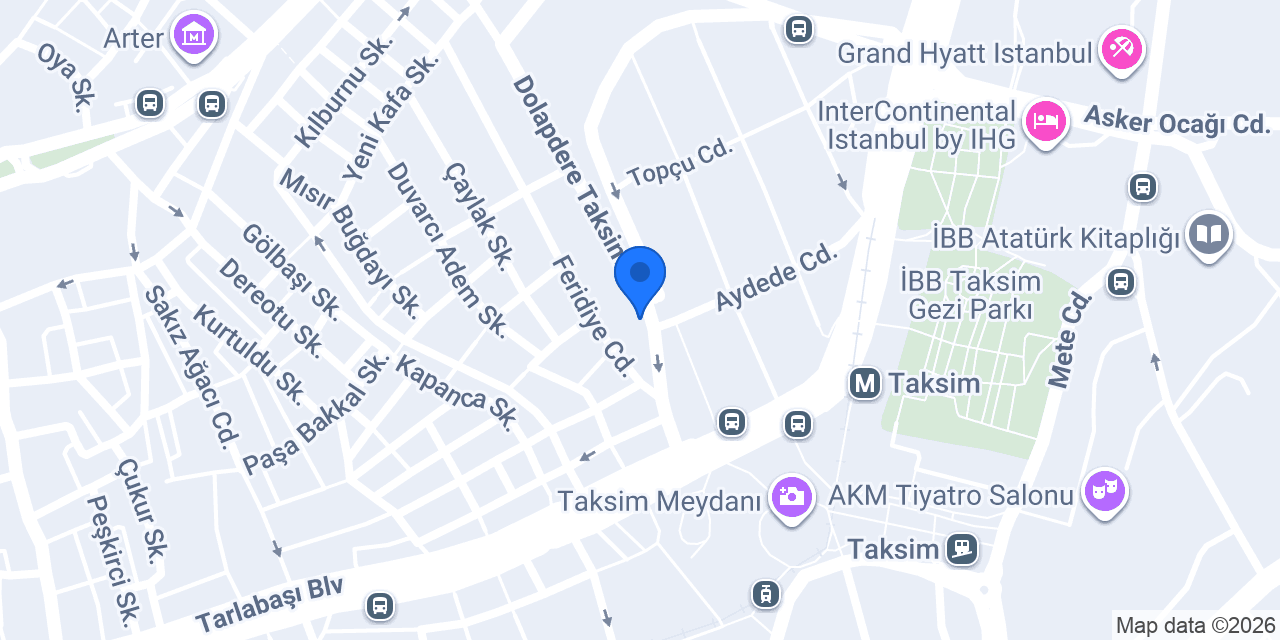 Celine Hotel Taxim konumu
