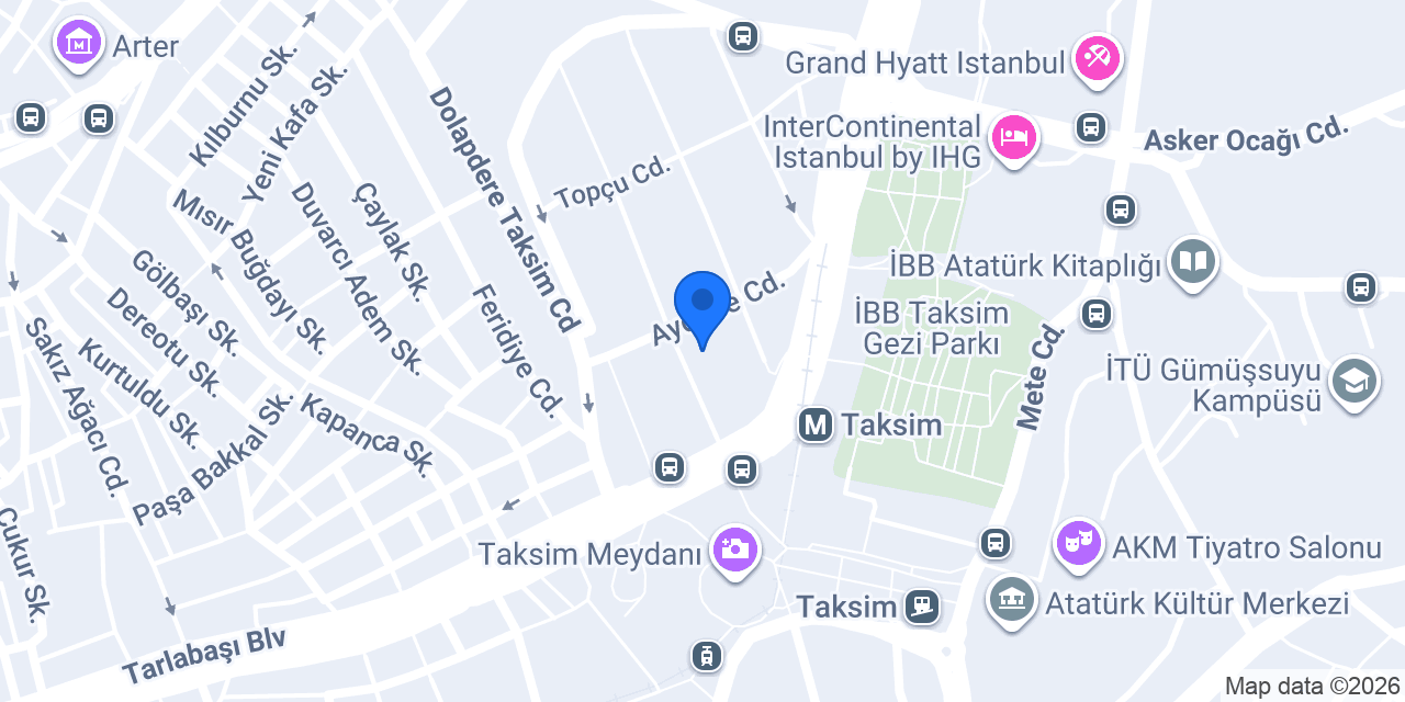 Akbank Taksim/İst. Şubesi konumu