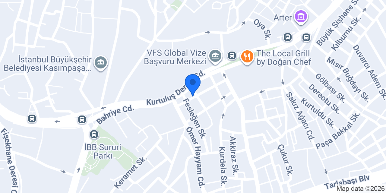 Beyoğlu Gür su konumu