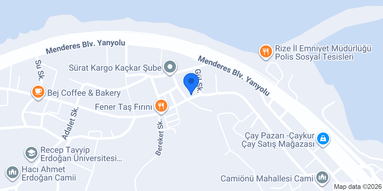 Çay İlkokulu konumu