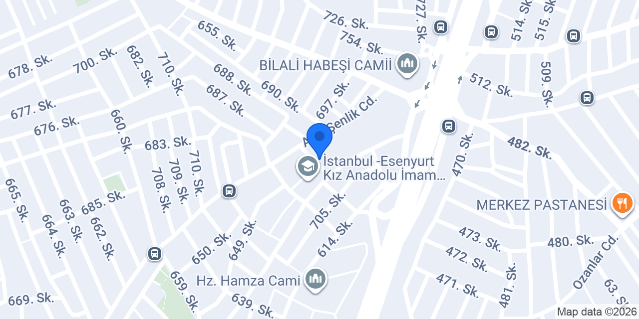 Damak Pastanesi konumu