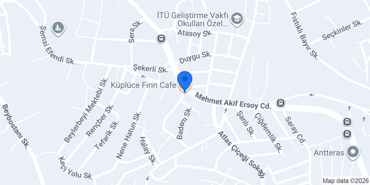 Küplüce Fırın Cafe konumu