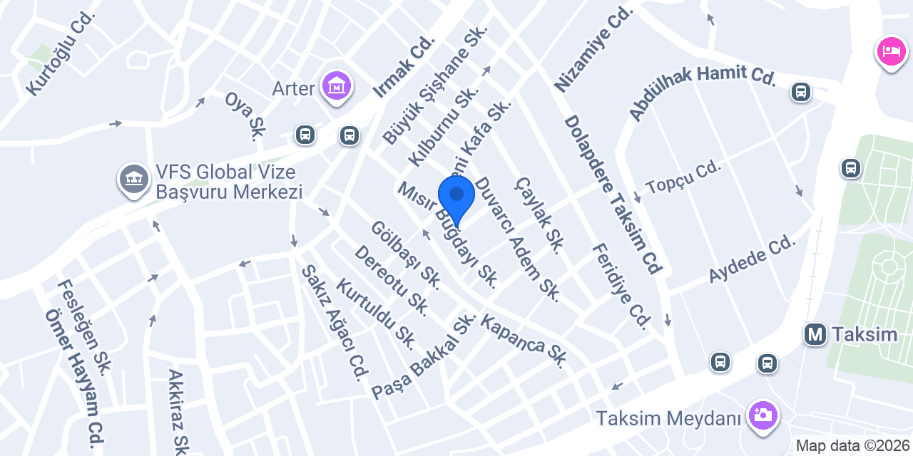 Taksim Margarita Hotel konumu