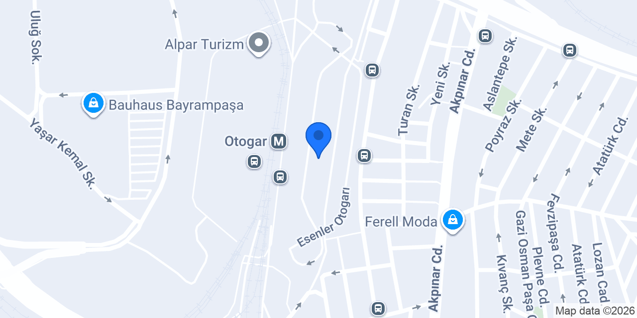 İstanbul Otobüs Bileti konumu