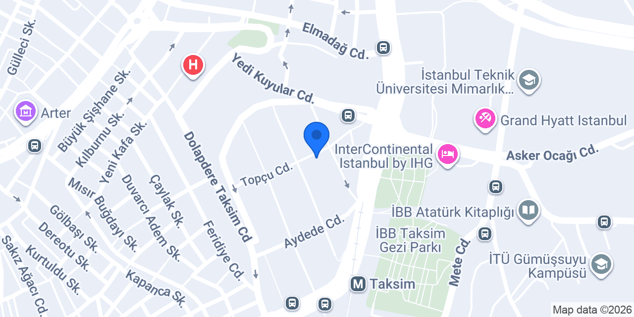 Tuana Spa Taksim konumu