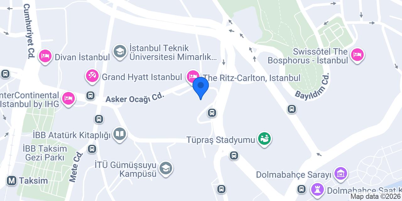 Garanti BBVA Taksim Ticari Şubesi konumu