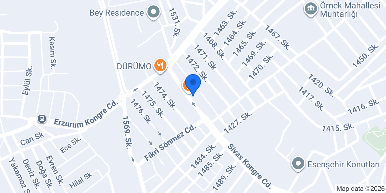 Yıldızlar Mobilya konumu