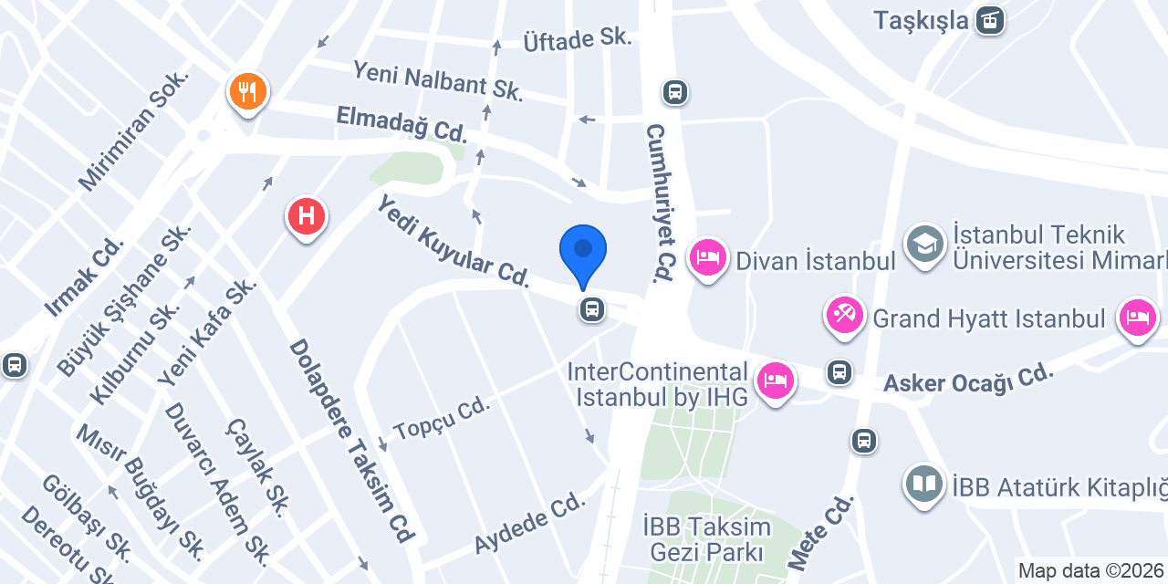 Havabüs Taksim konumu