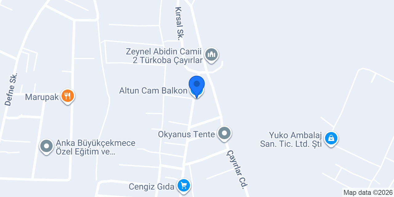 Altun Cam Balkon konumu