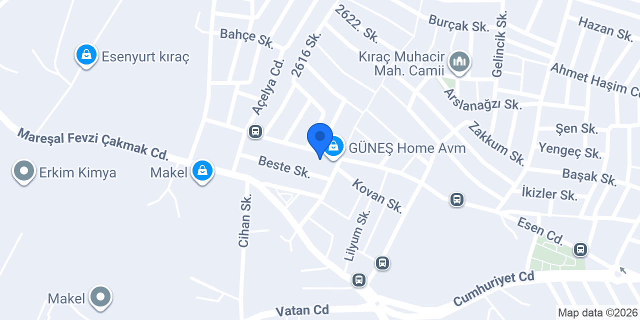 Çetinler Cafe konumu