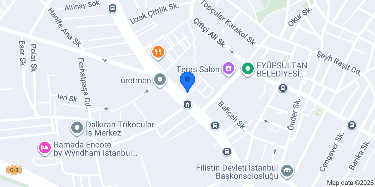 Topçuoğulları Baklava konumu
