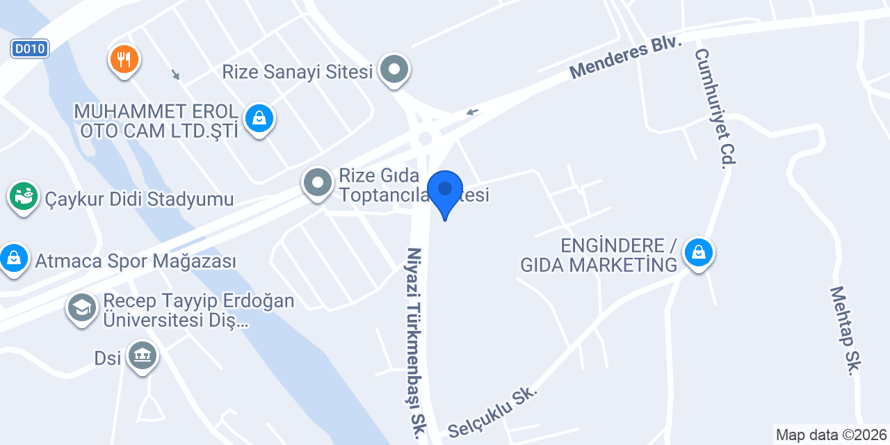 Rize Mesleki Eğitim Merkezi konumu