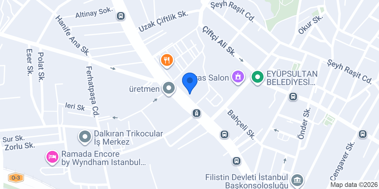 Kuveyt Türk Topçular Şubesi konumu