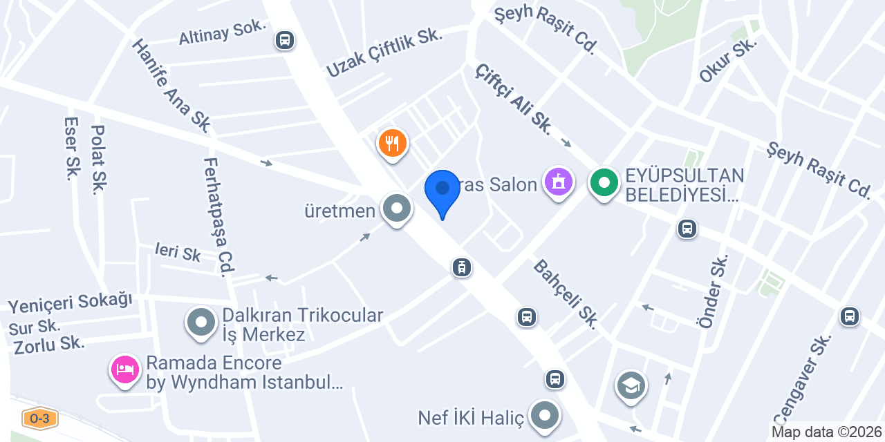 Türkiye Finans Topçular Şubesi konumu