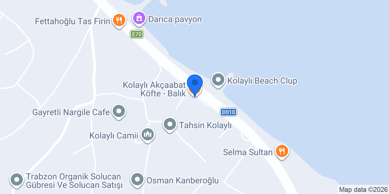 Kolaylı Akçaabat Köfte - Balık konumu