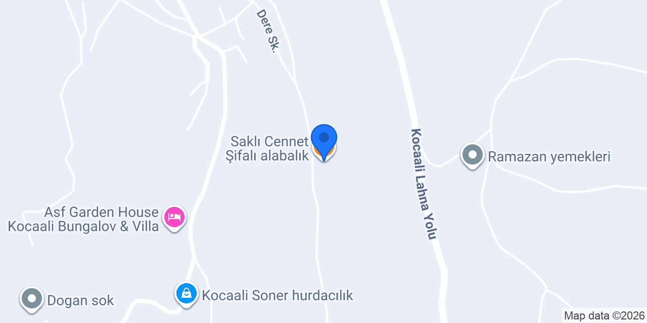 Saklı Cennet Şifalı alabalık konumu