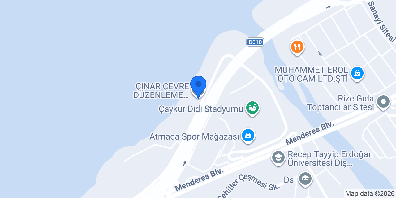 ÇINAR ÇEVRE DÜZENLEME BOTANİK konumu