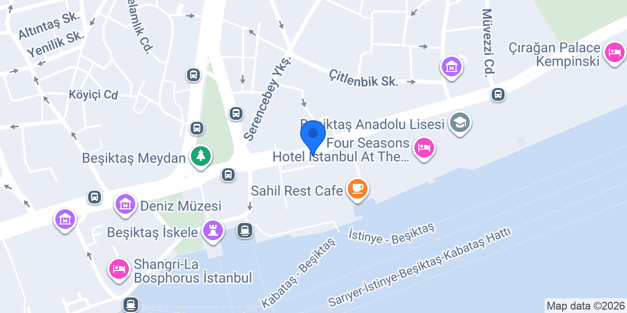 Meşhur Sarıyer börekçisi ÇIRAĞAN konumu