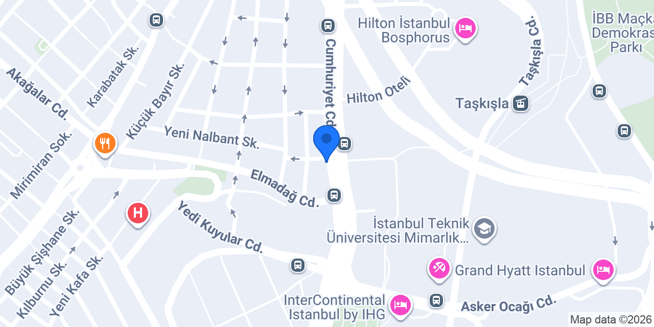 Konak Hotel Taksim konumu