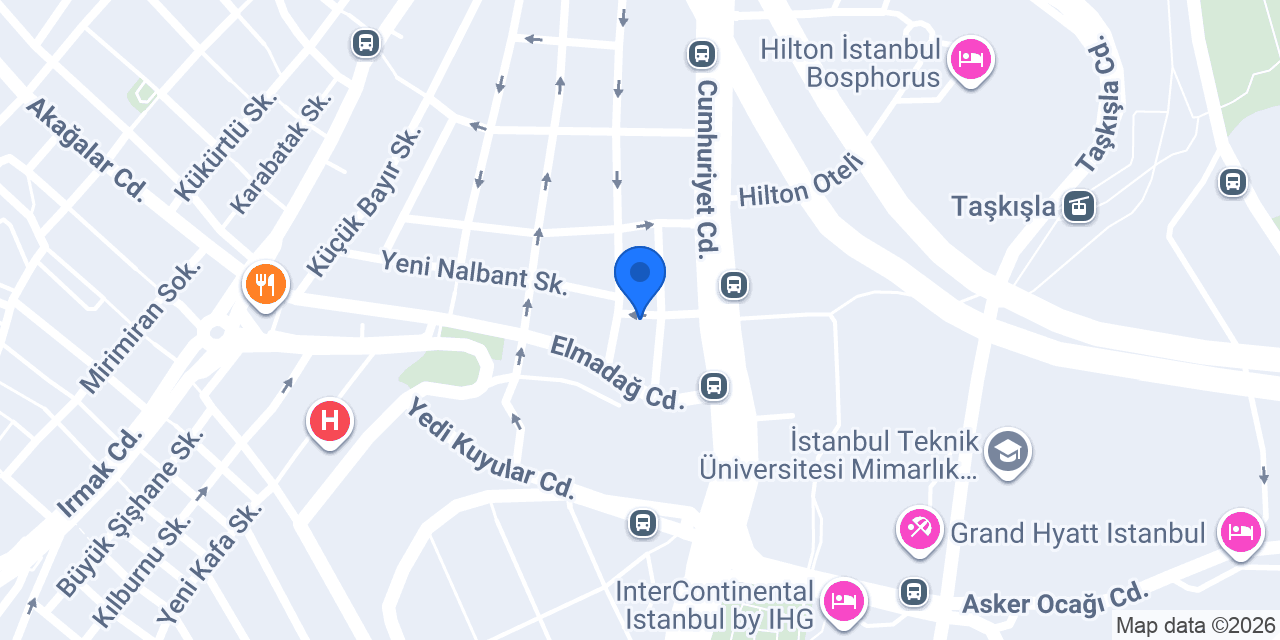 Ruby Suites Taksim konumu
