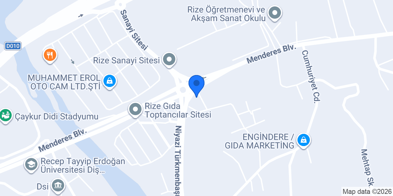 VakıfBank Yeşilkent Rize Şubesi konumu