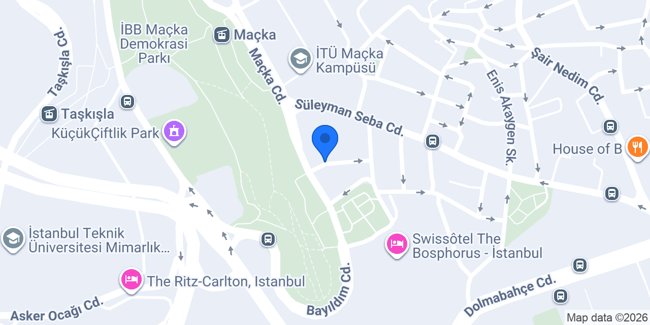 DoubleTree by Hilton Istanbul Maçka konumu