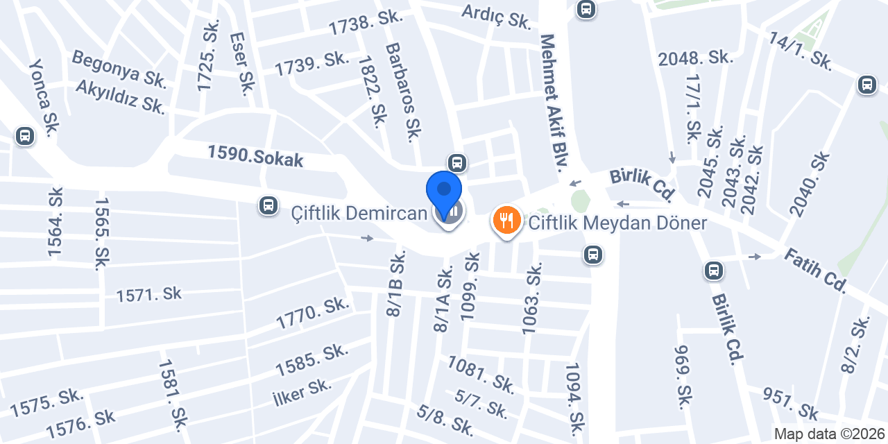 Çiftlik Demircan konumu
