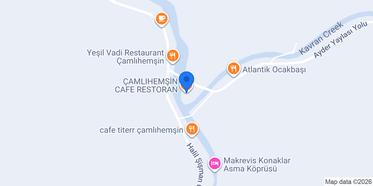 ÇAMLIHEMŞİN CAFE RESTORAN konumu