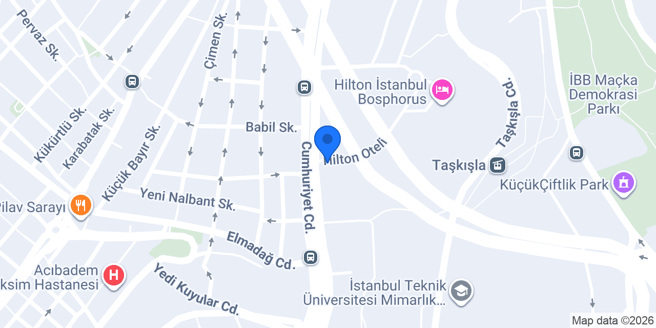 Avis Taksim Araç Kiralama konumu