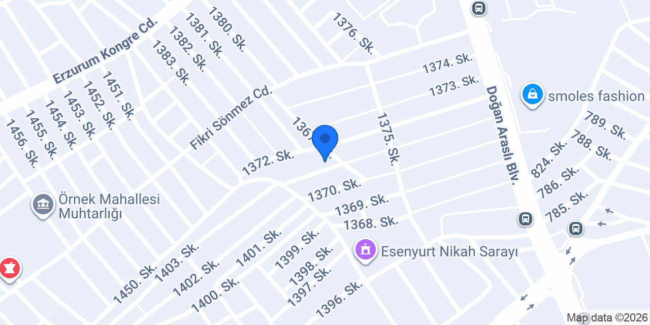 Şook İstanbul Tesisat konumu