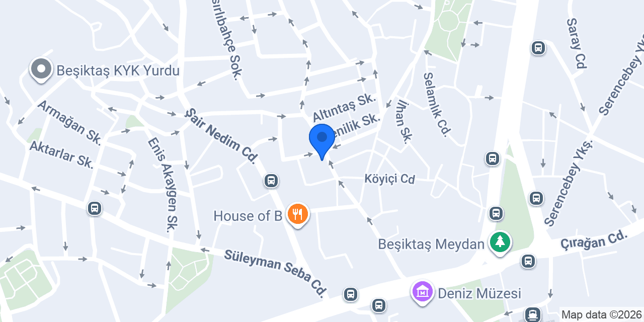 Otel Beşiktaş konumu