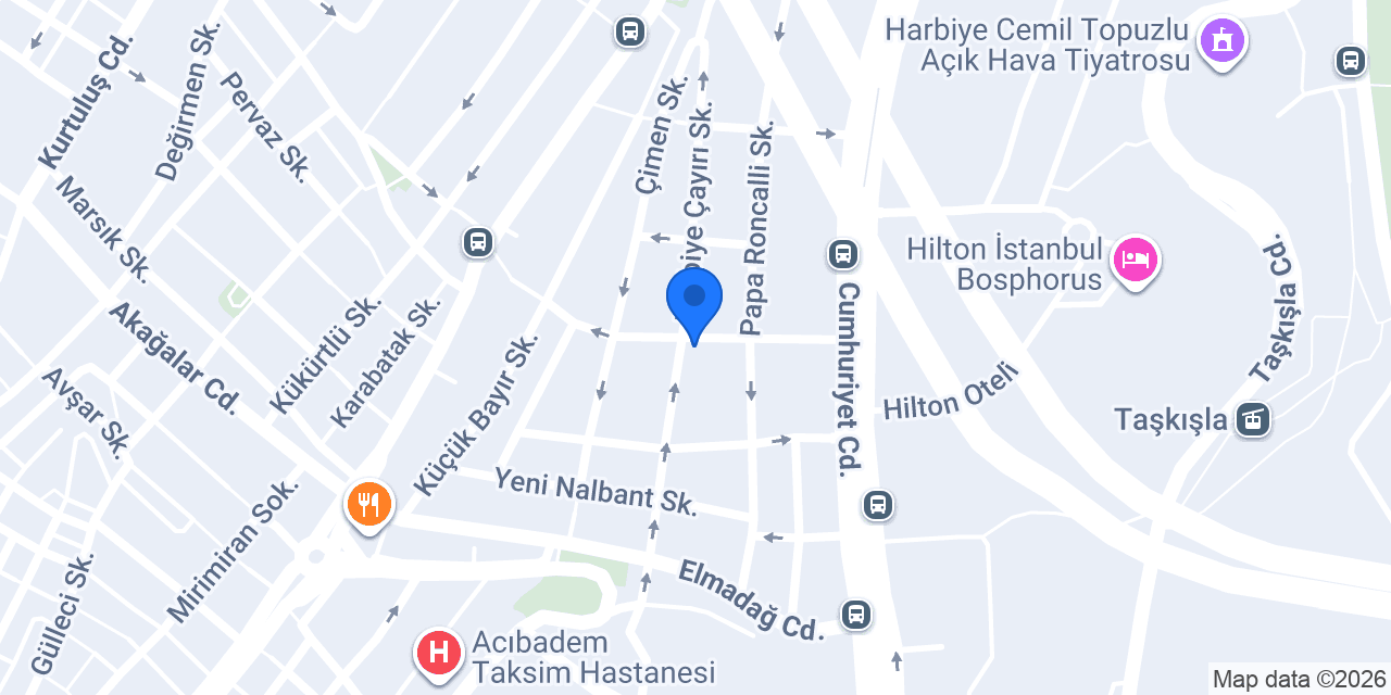 Çemberlitaş Nalburiye Şişli Şube konumu