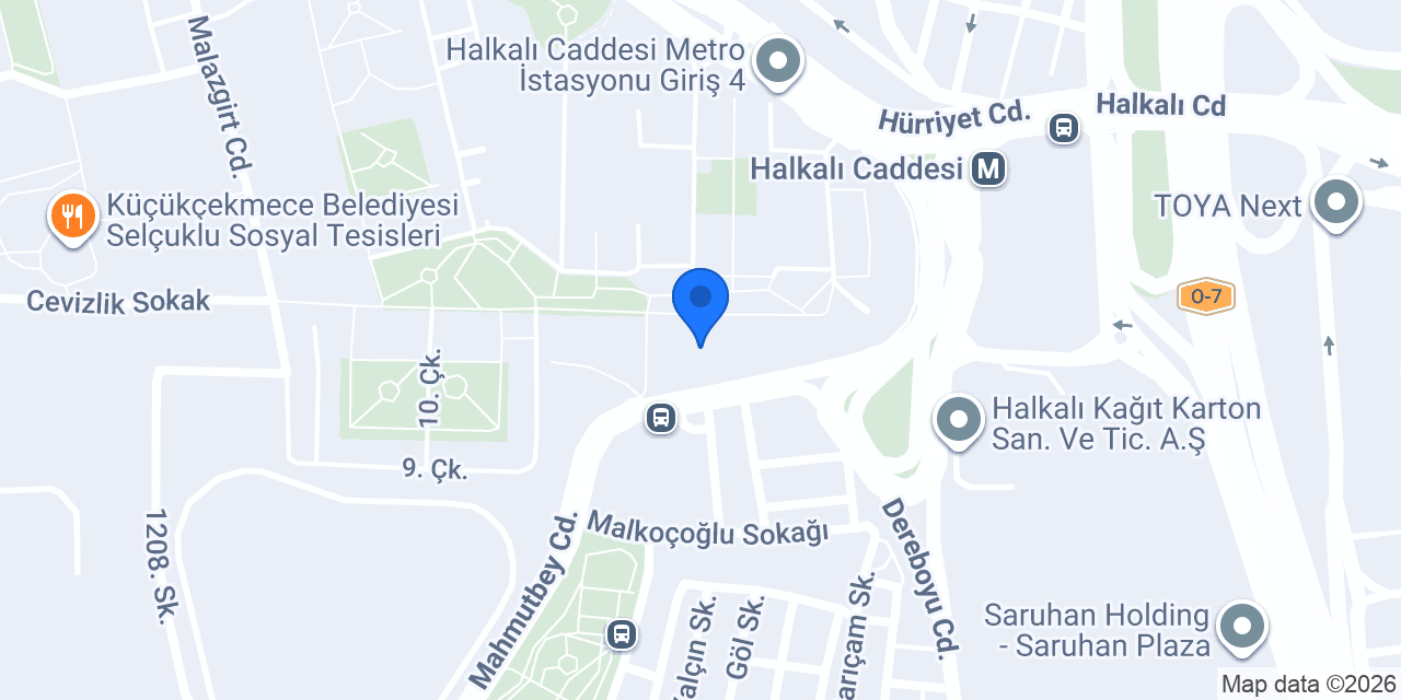 Halkalı Güneş Ortaokulu konumu