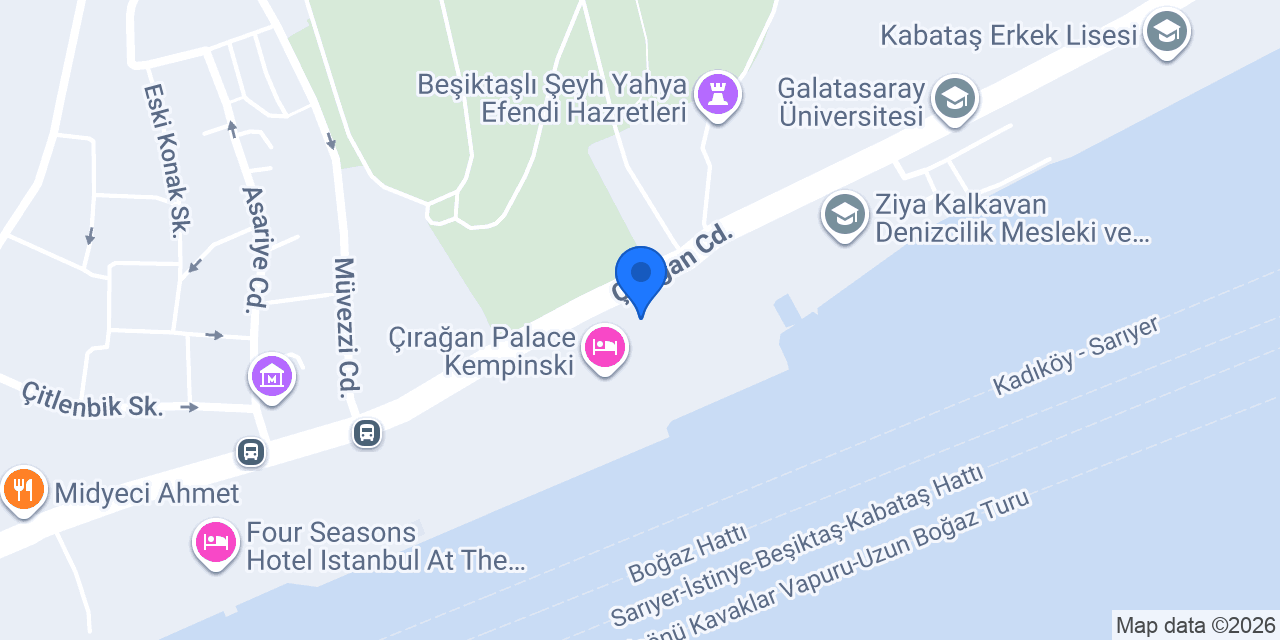 Çırağan Babel Optik konumu