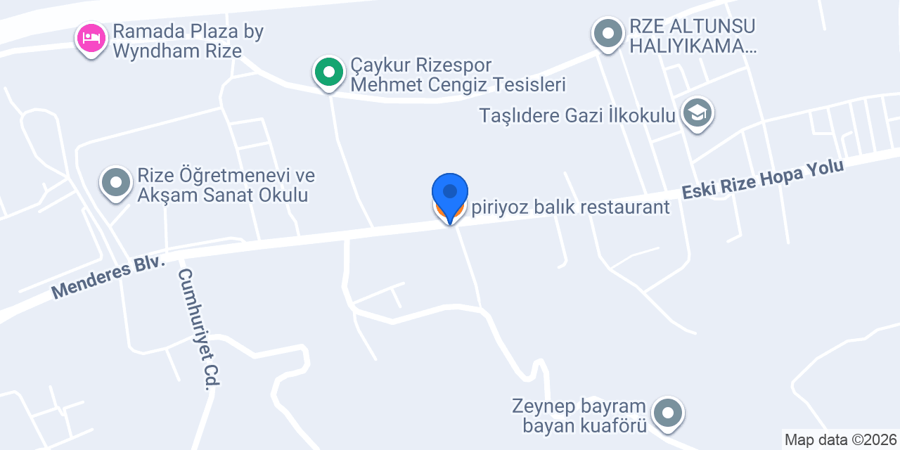 piriyoz balık restaurant konumu