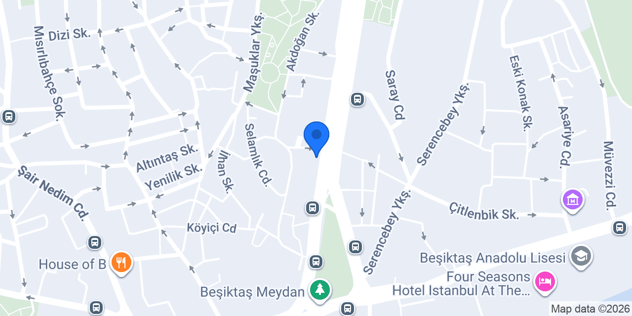 Nazım Kitabevi-Beşiktaş konumu