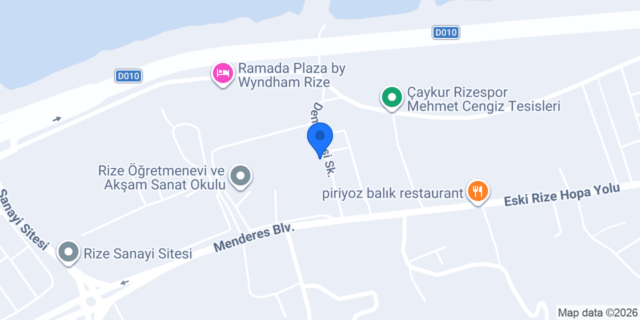 Rize Anadolu Lisesi konumu