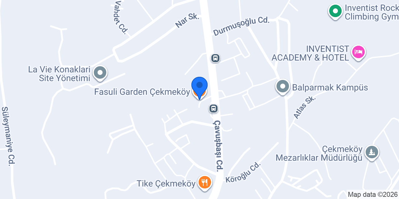 Fasuli Garden Çekmeköy konumu