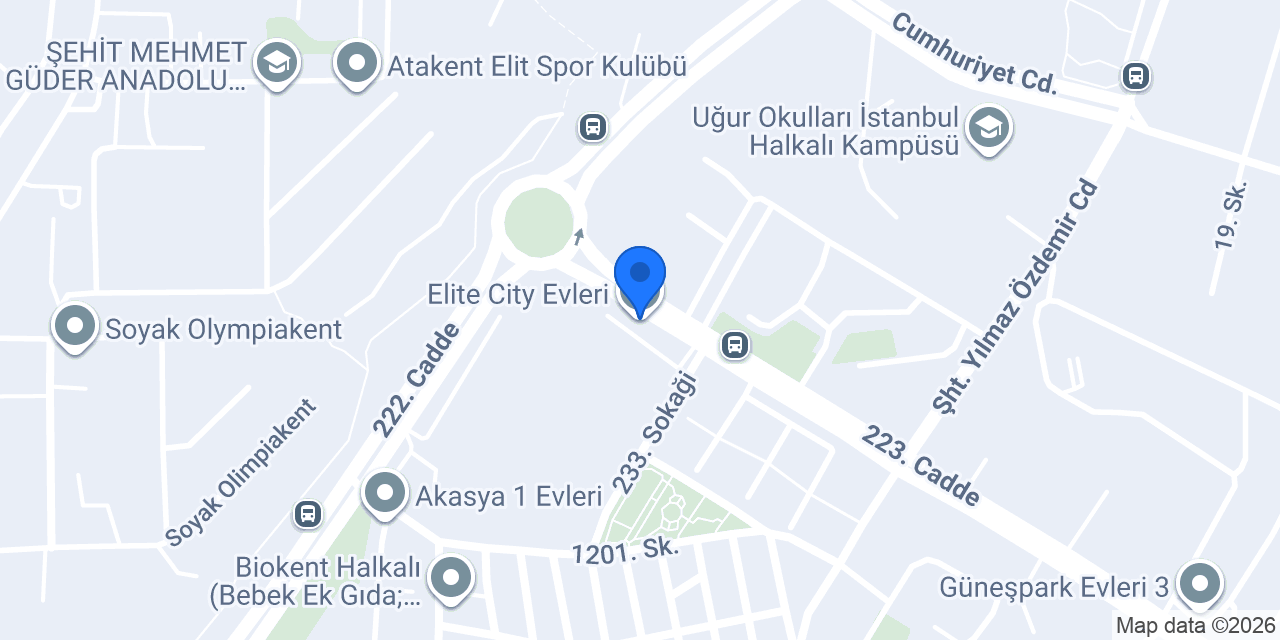 Elite City Evleri konumu