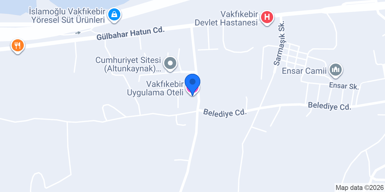 Vakfıkebir Uygulama Oteli konumu