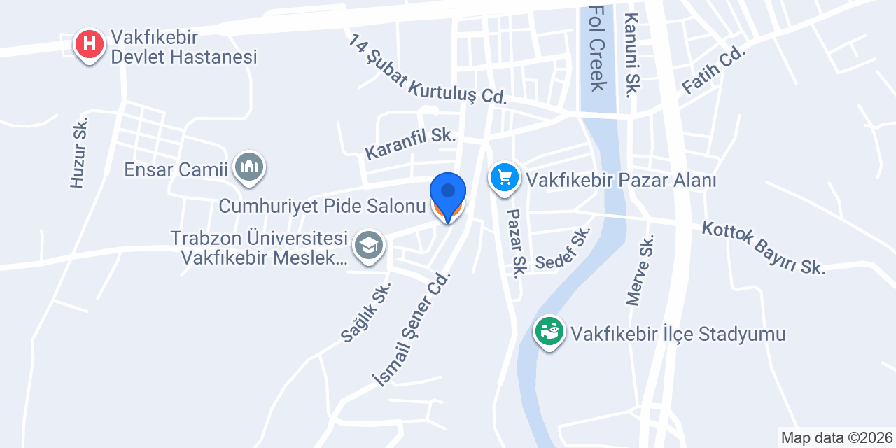 Cumhuriyet Pide Salonu konumu