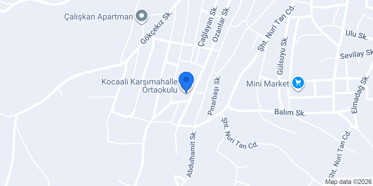 Kocaali Karşımahalle Ortaokulu konumu