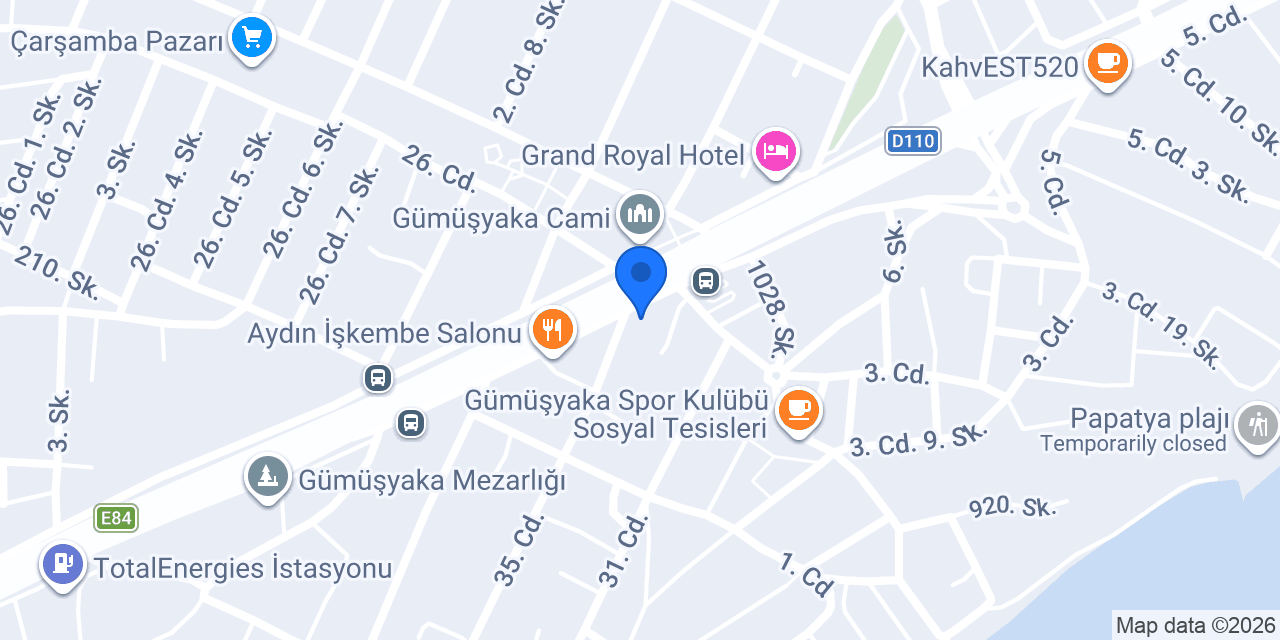 Gümüş Pansiyon konumu