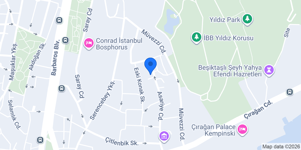 Beşiktaş Wind Otel konumu