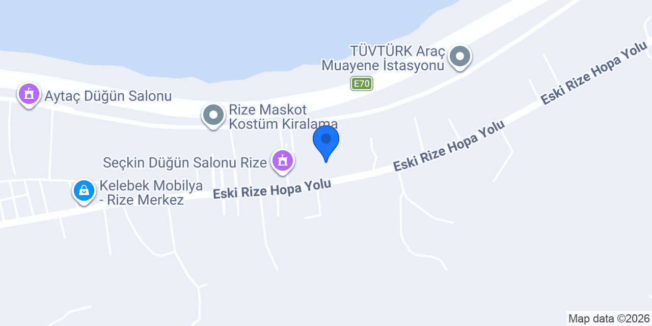ebebek Rize Cadde konumu