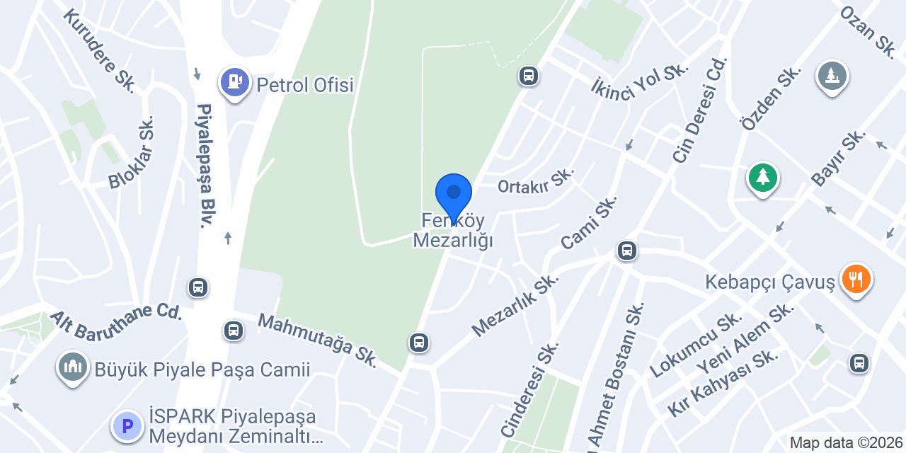 Feriköy Mezarlığı konumu