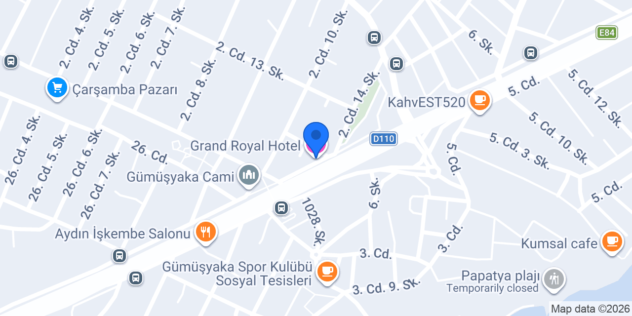 Grand Royal Hotel konumu