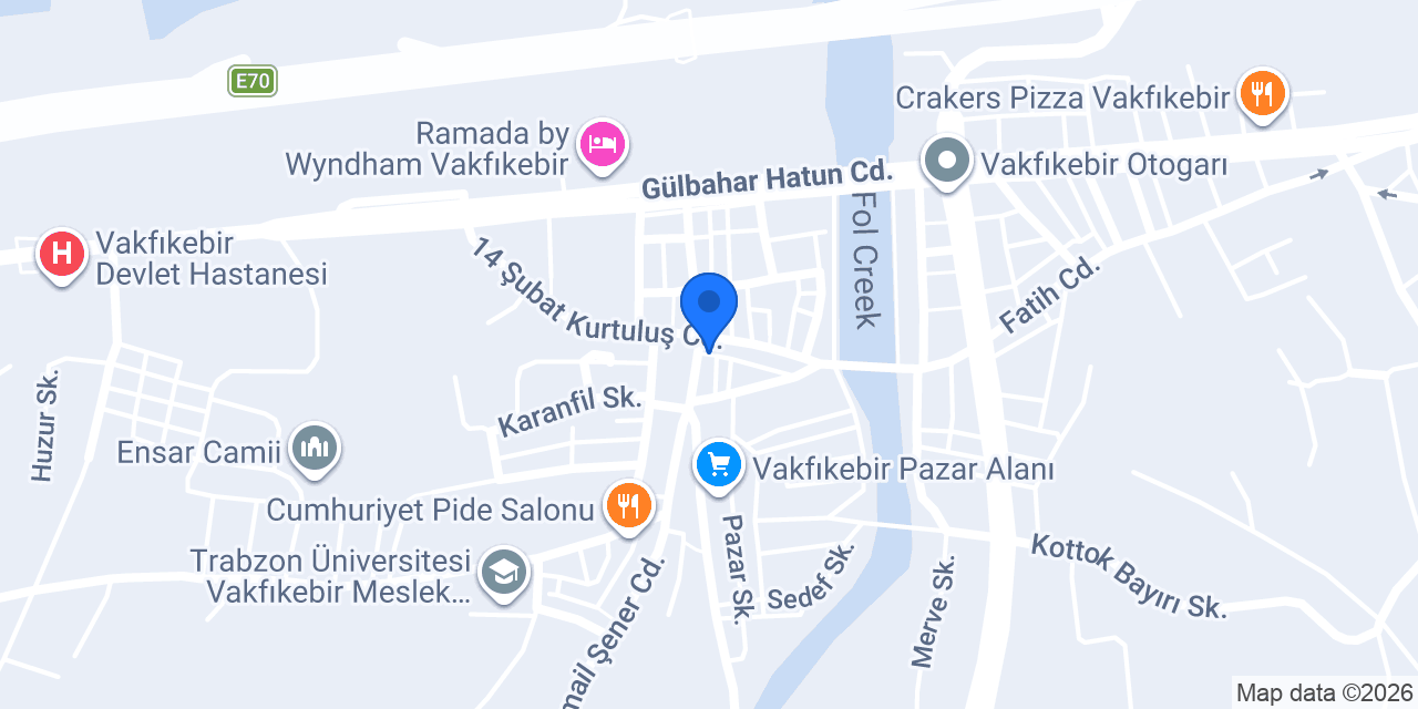 Vakfıkebir Merkez Taksi konumu