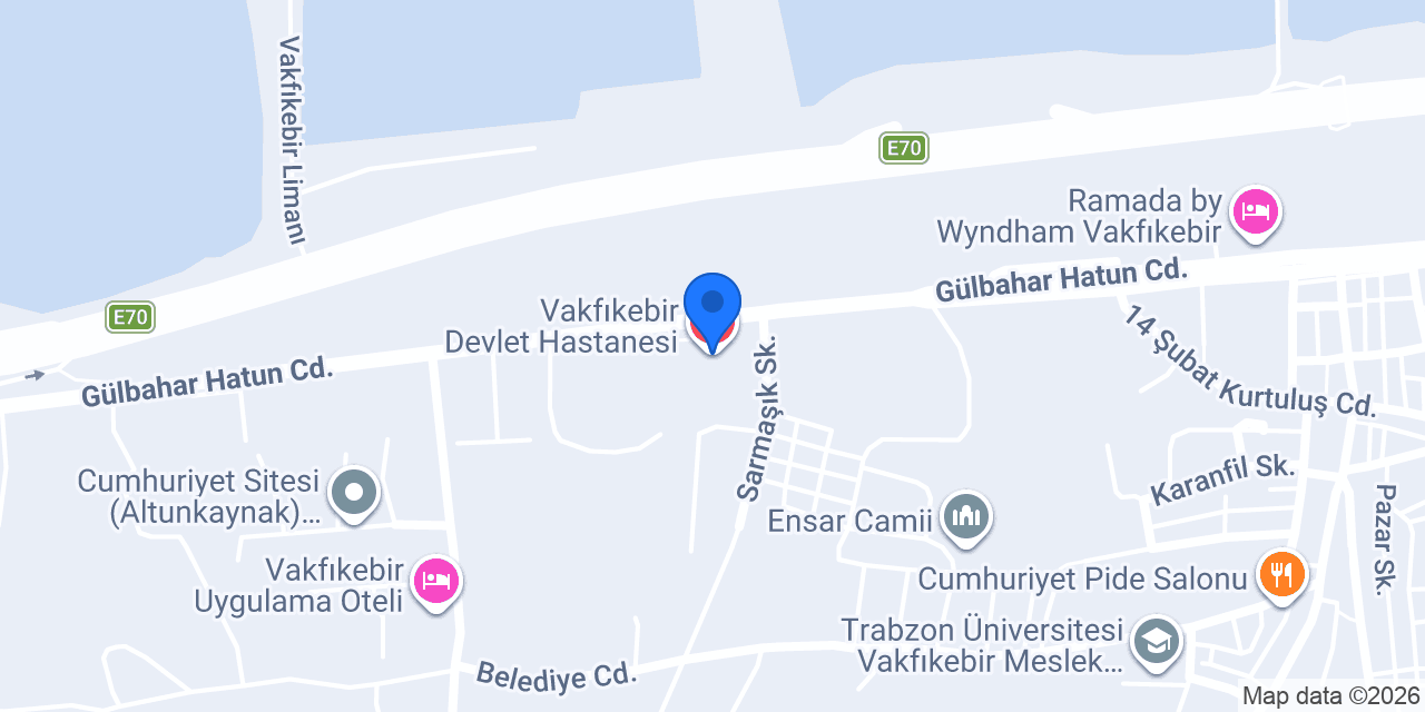 Vakfıkebir Devlet Hastanesi konumu
